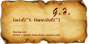 Galát Hannibál névjegykártya
