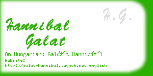 hannibal galat business card